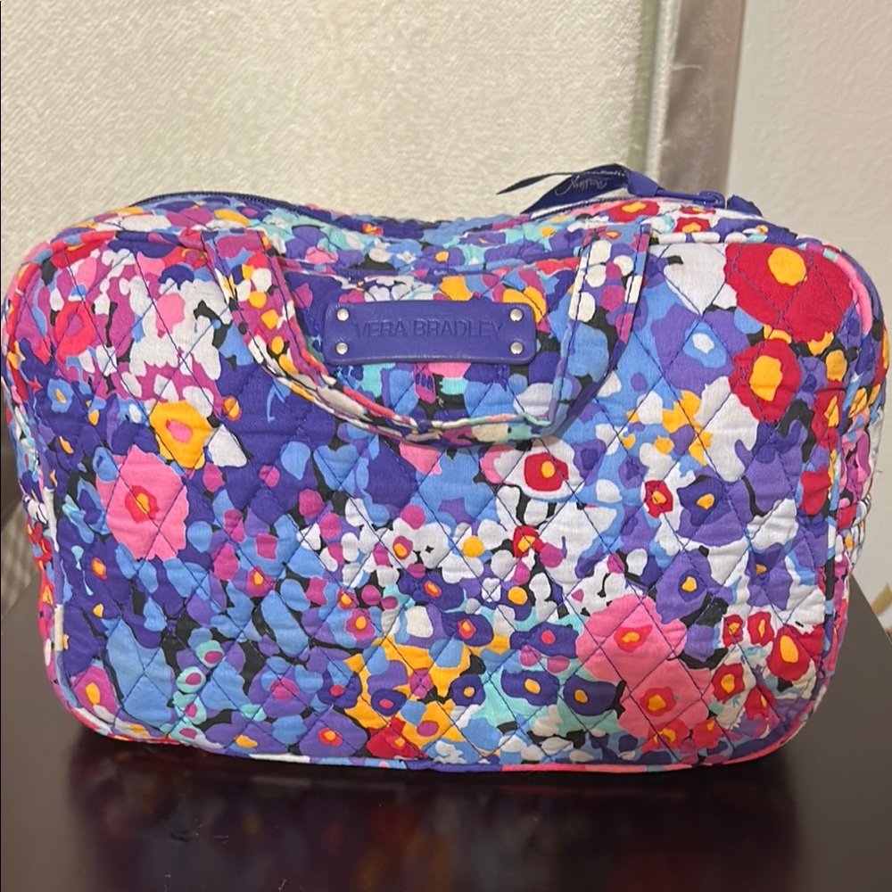 Vera Bradley Blue and Purple Cosmetic Bag